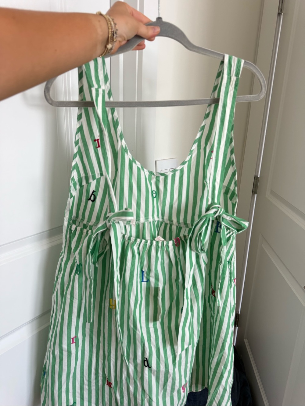 Anthropologie LyreBird Embroidered Stripe Dress - Picture 6 of 8